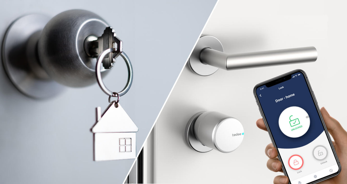 Tedee Serrure connectée Blanc + Bridge Wifi